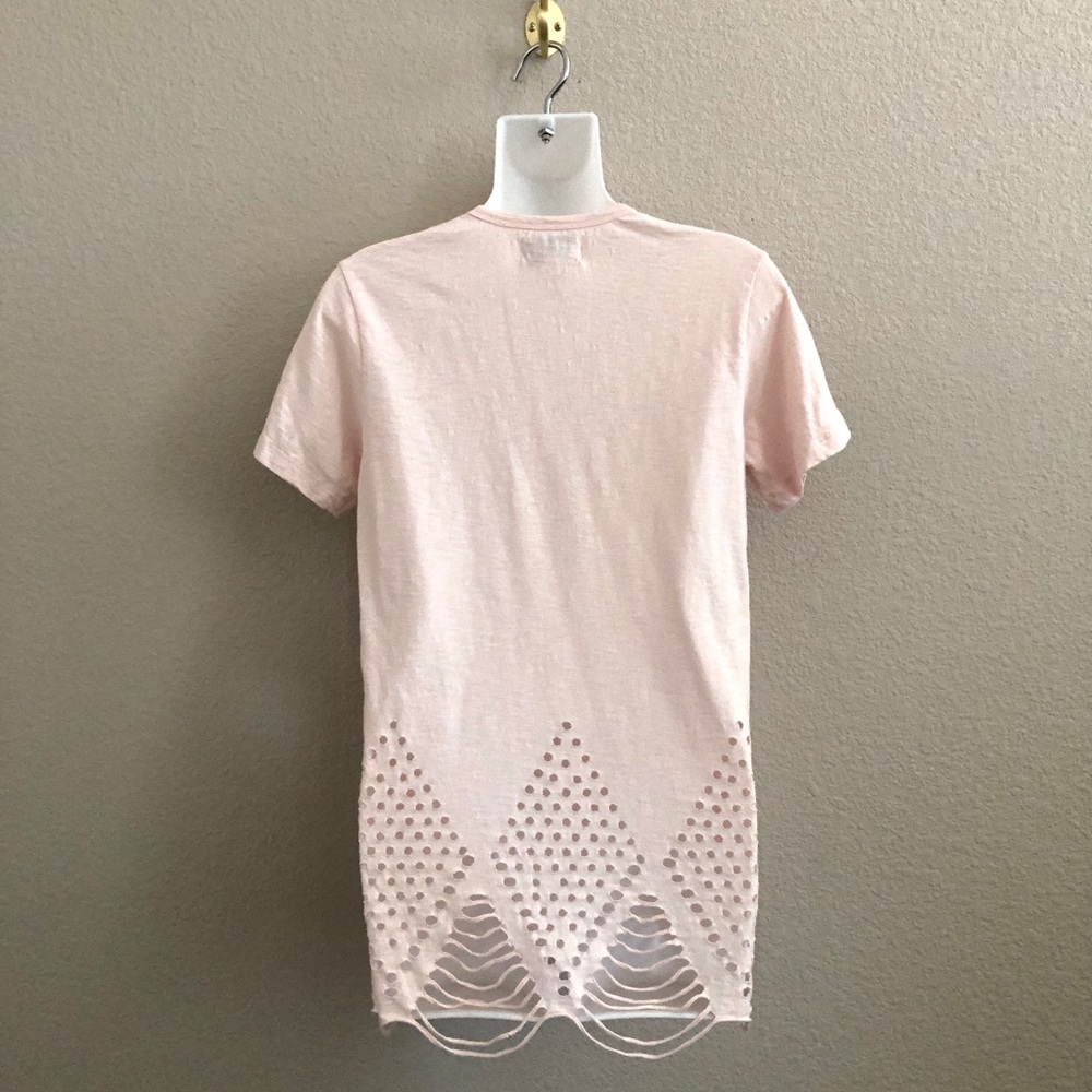 Pepin Anthropologie Short Sleeve Cut Out T-Shirt - Picture 6 of 7